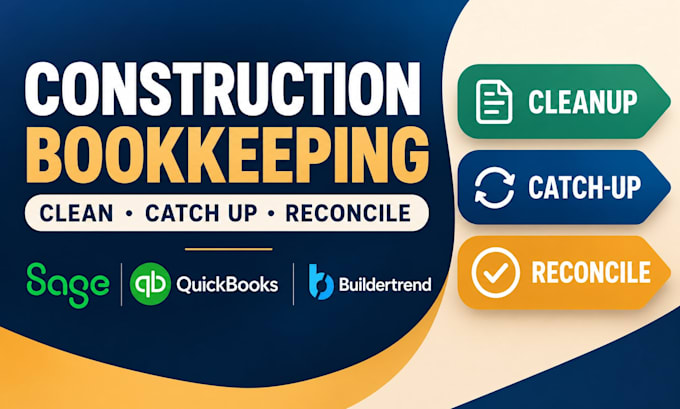 clean up catch up sage quickbooks construction bookkeeping with buildertrend