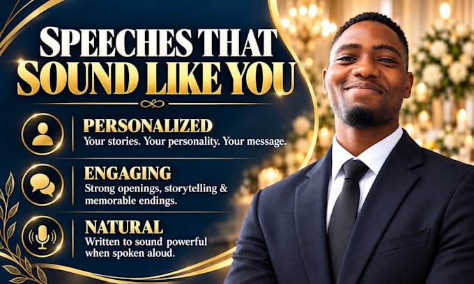 write a powerful personalized speech for your event or special occasion
