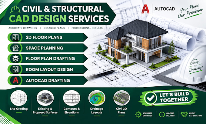 create civil and structural cad drawings in autocad