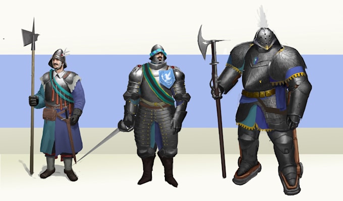 paint character concept art and illustrations