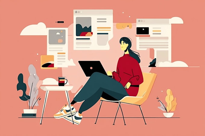 create a digital vector flat character or object illustrations