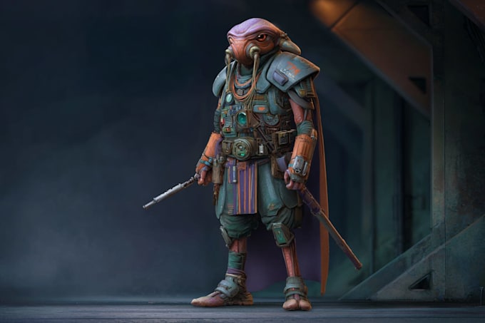 sci fi character illustration or sci fi character