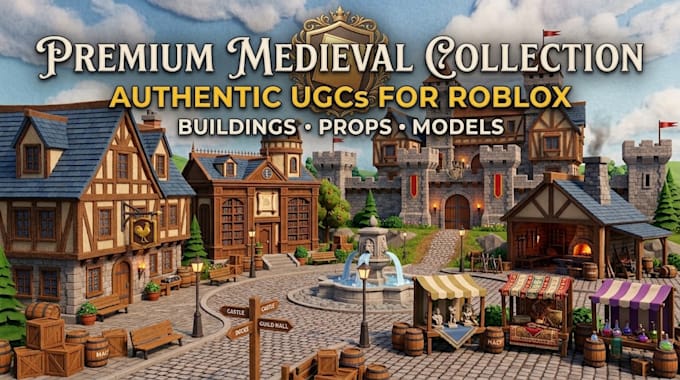 create custom roblox 3d buildings, props and game assets