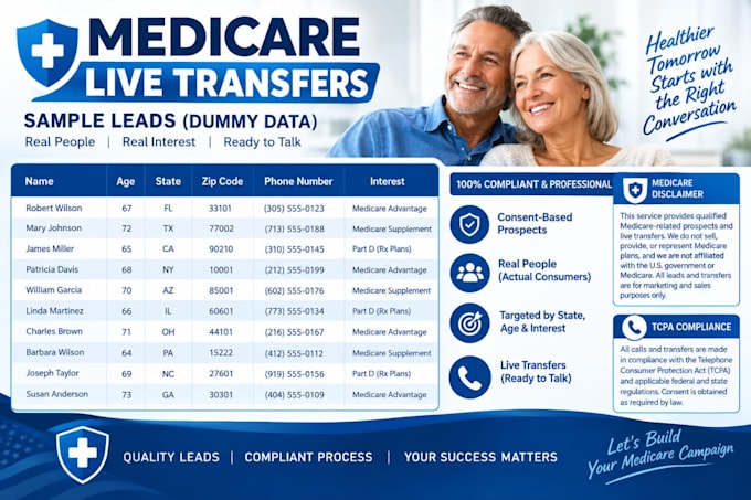 provide exclusive medicare live transfer leads
