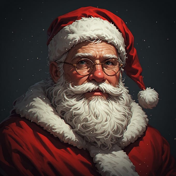 illustrate santa christmas portraits