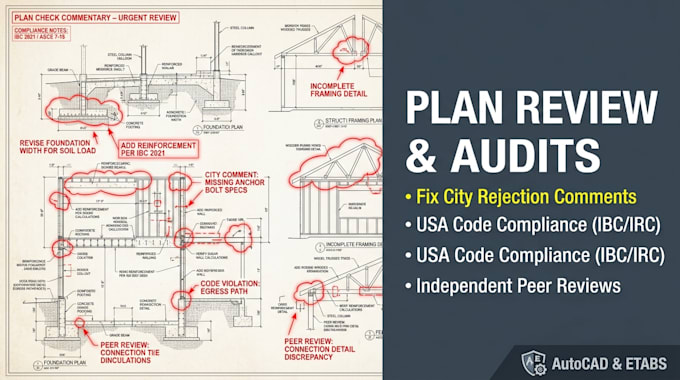 provide structural plan review and building code compliance audits