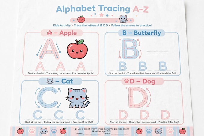 do tracing colouring worksheets for kids