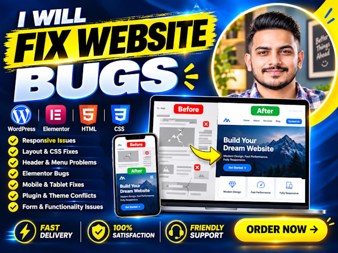 fix wordpress elementor HTML CSS bugs