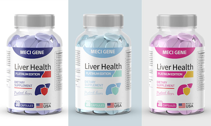 design supplement bottle label and packaging for your brand