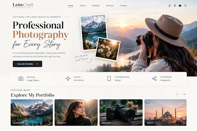 create a professional photographer website