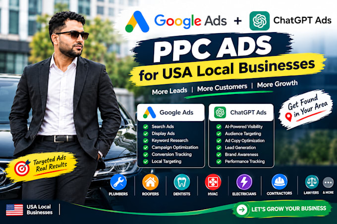 google ads specialist for plumbers, roofers also ads for usa local business