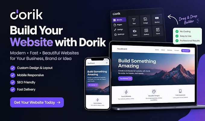 design, redesign and customize your dorik website