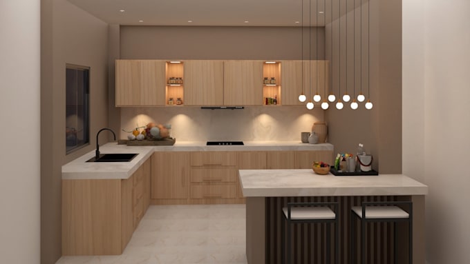 create living and dinning room interior