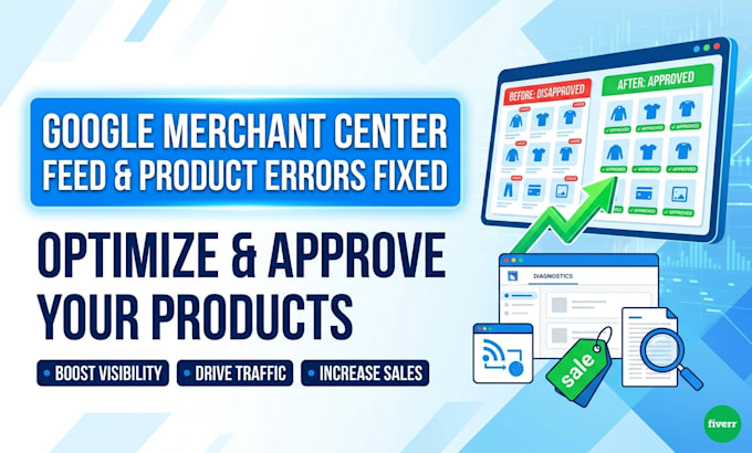 fixed and optimized google merchant center feed and product errors