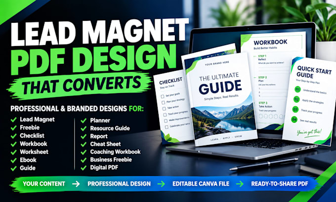 design a lead magnet pdf freebie checklist workbook