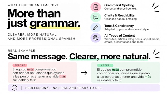 proofread and edit your spanish content manually