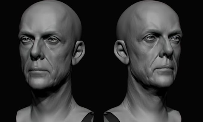 sculpt realistic 3d head face 3d bust 3d likeness model stl for 3d printing