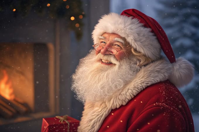 design a christmas santa character art