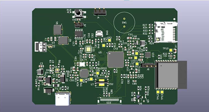 design esp32 s3 pcb, iot board, wifi, ble schematic and custom pcb design