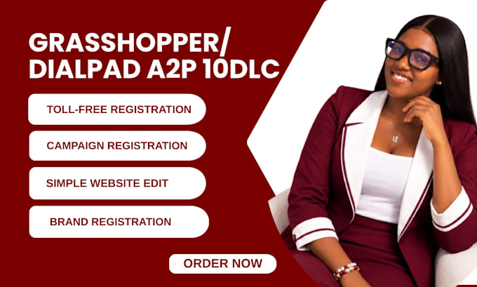 handle grasshopper dialpad a2p 10dlc SMS registration and setup
