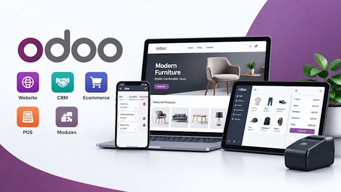 do odoo website design, crm, ecommerce, pos and modules