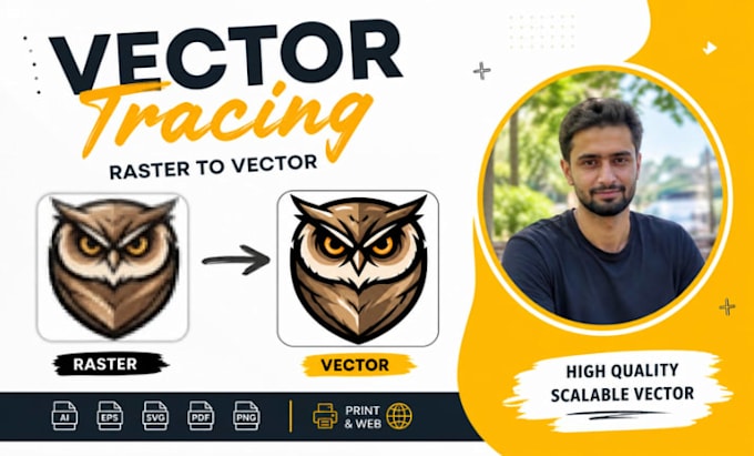 expert vector tracing and raster to vector conversion for print and web
