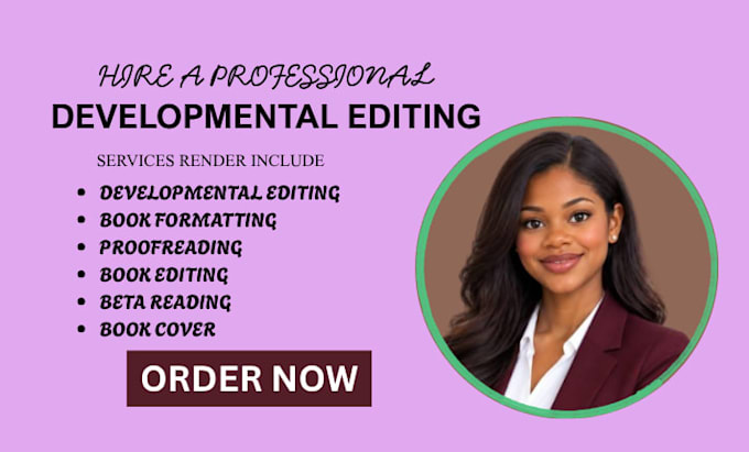 do developmental edit, line editing, proofread manuscript
