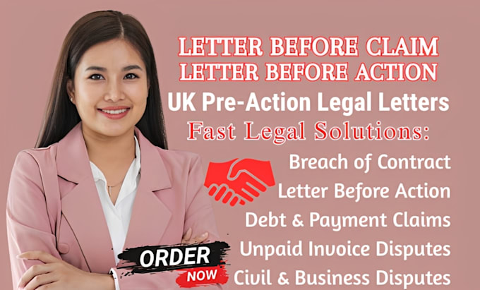 draft a UK letter before claim or letter before action