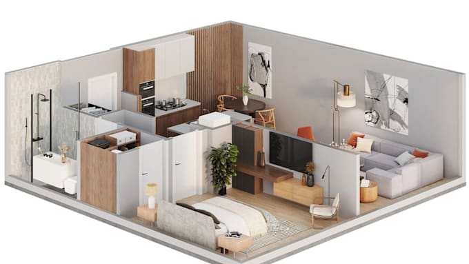 create professional apartment complex architecture and 3d rendering