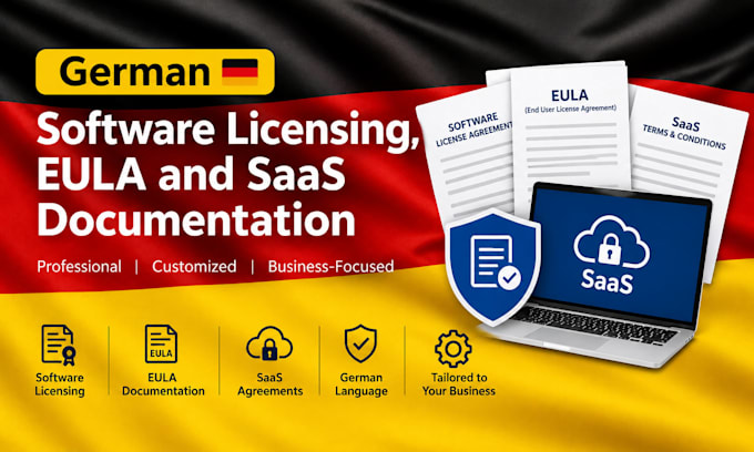 prepare german software licensing, eula and saas documentation