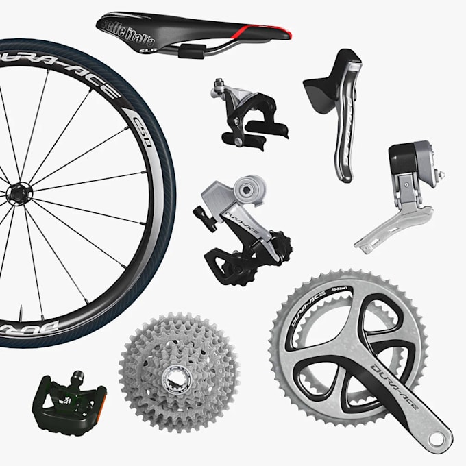 create 3d bicycle parts, bike components and cad models
