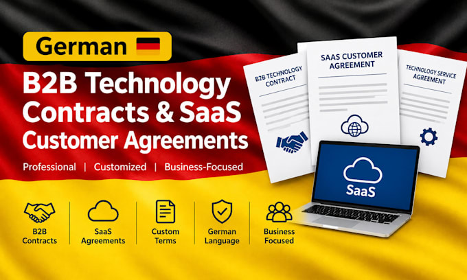 prepare german b2b technology contracts and saas customer agreements