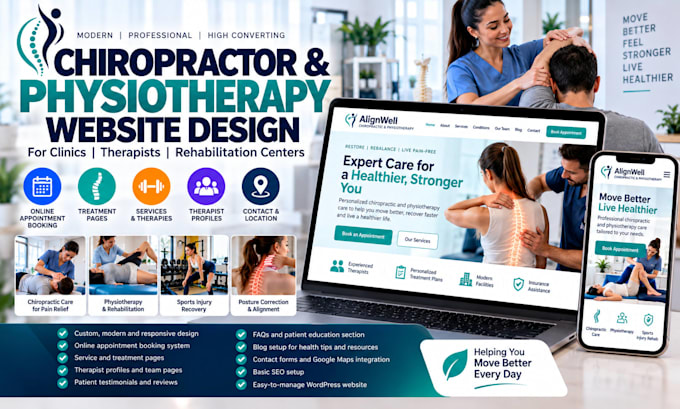 build a high converting chiropractor and physiotherapy website