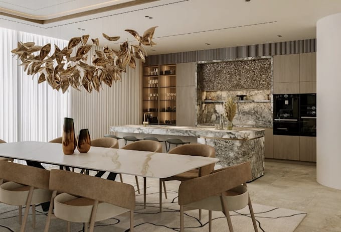 decorate3d house interior for xmas,kitchen, nursery,bathub,cinemagraph rendering