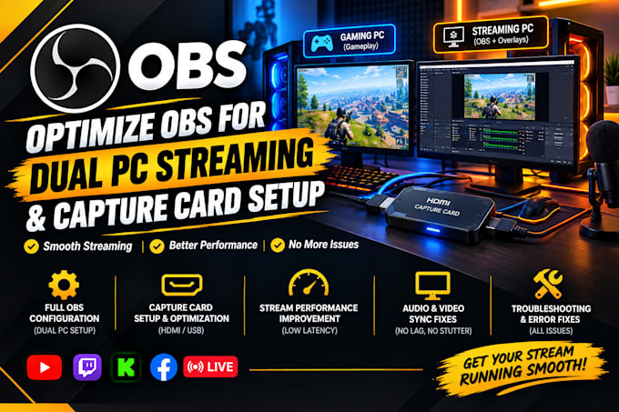 optimize obs for dual PC streaming and capture card setup