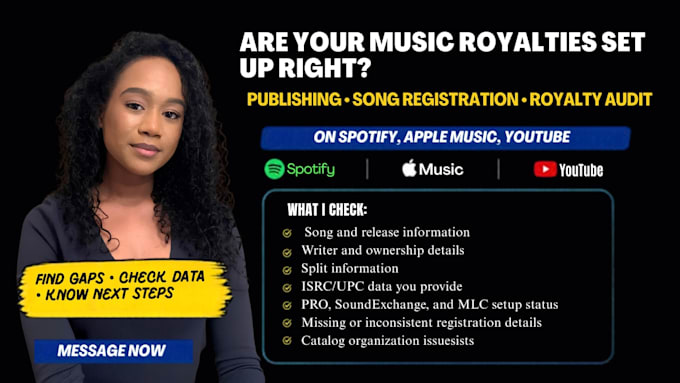 audit your music royalties publishing and song registration setup