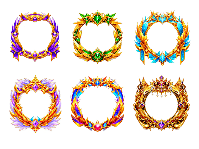 create 3d game borders, avatar and profile frames