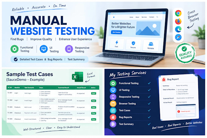 manually test your website and report bugs