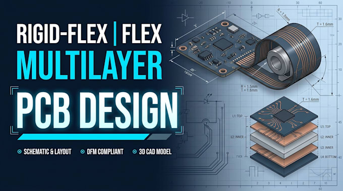 design rigid flex, flex pcb and multilayer pcb layouts