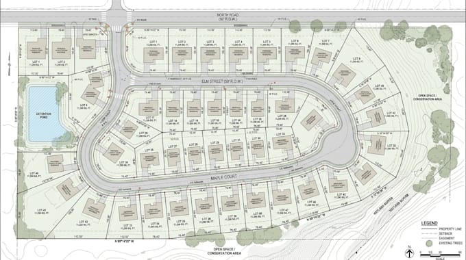draw subdivision plans, plot plans, site plans, and property maps