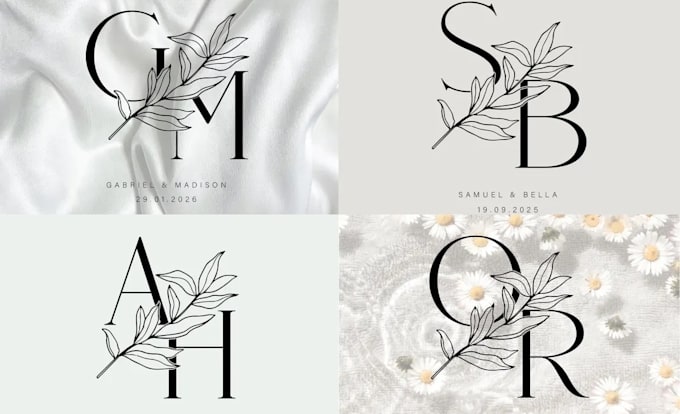 design wedding logo,wedding monogram,invitation or initials