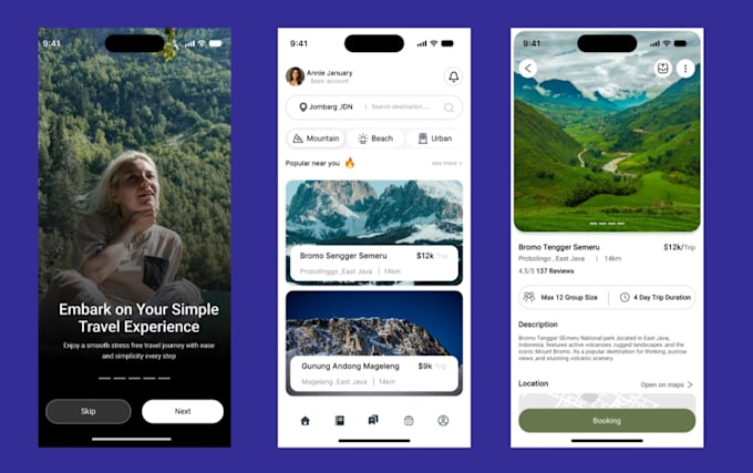 design mobile app uiux design in figma