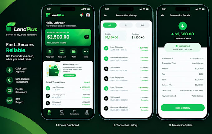 develop fintech app, loan app, payment app, wallet lending app