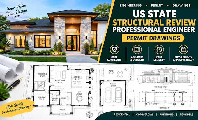 provide california adu plans, structural engineering and title 24