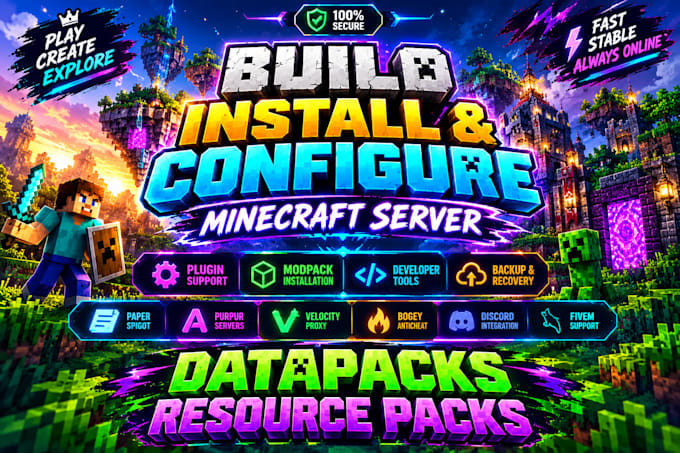 fix setup and configure minecraft datapack server with plugins modpack developer