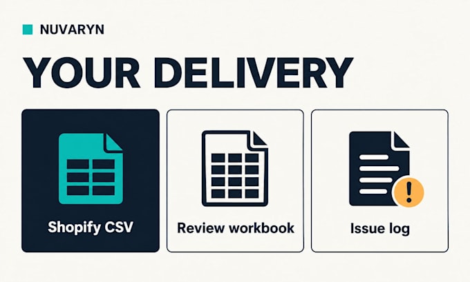 prepare a shopify product CSV from your supplier catalog