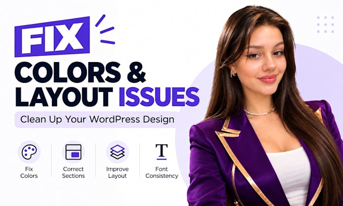 fix colors, sections, and layout on your wordpress website