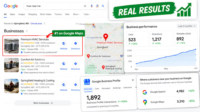 provide local SEO with google maps, gbp and website optimization