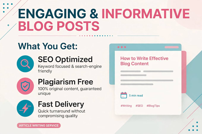 write blog post and articles