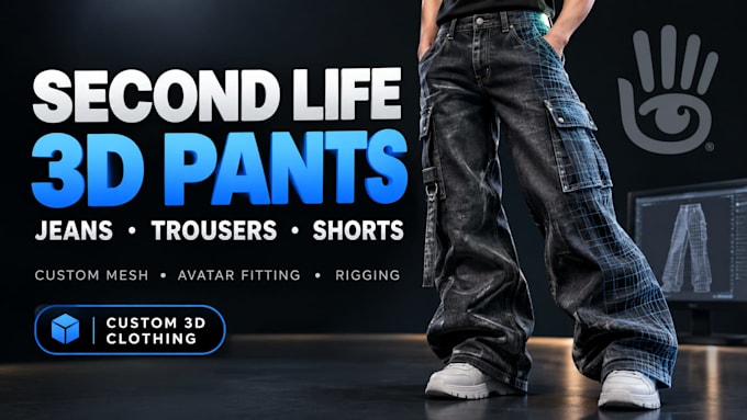 second life pants second life clothing 3d pants second life mesh lara larax body